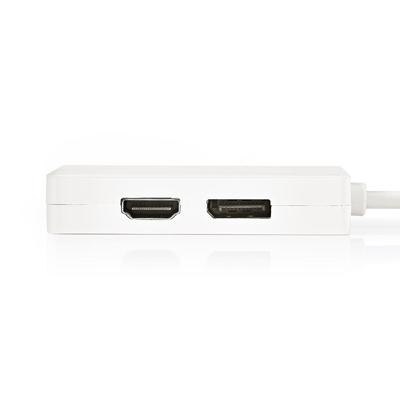 Nedis CCGP37460WT02 Mini-displayport Multi-adapterkabel Mini-displayport Male - Displayport Female + Dvi-d 24+1-pins Female + Hdmi-uitgang 0,2 M Wit Nedis CCGP37460WT02 Mini-displayport Multi-adapterkabel Mini-displayport Male - Displayport Female + Dvi-d 24+1-pins Female + Hdmi-uitgang 0,2 M Wit