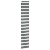 VidaXL Zebra rolgordijn 40x230 cm stofbreedte 35,9 cm donkergrijs - thumbnail