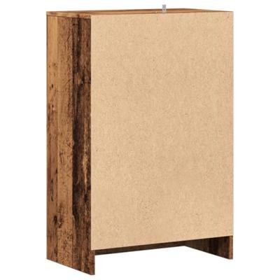 Schoenenkast 60x35x92 cm bewerkt hout oud houtkleurig
