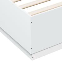 Bedframe massief hout wit 200x200 cm - thumbnail