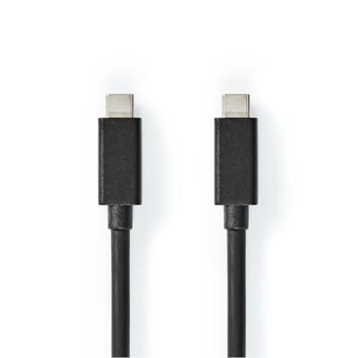 USB-Kabel | USB 3.2 Gen 2x2 | USB-C Male | USB-C Male | 100 W | 4K@60Hz | 20 Gbps | Vernikkeld | 2.00 m | Rond | PVC | Zwart USB-Kabel | USB 3.2 Gen 2x2 | USB-C Male | USB-C Male | 100 W | 4K@60Hz | 20 Gbps | Vernikkeld | 2.00 m | Rond | PVC | Zwart