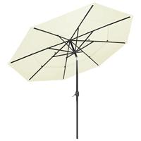 Parasol 3-laags met aluminium paal 3 m zandkleurig - thumbnail