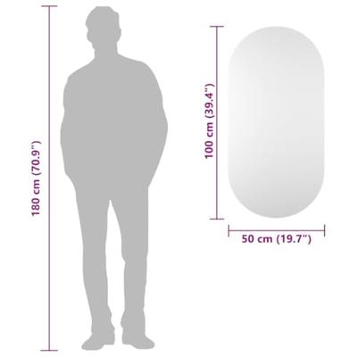 VidaXL Spiegel 100x50 cm glas