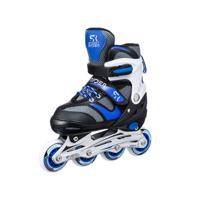 Street Rider inline skates verstelbaar - maat 31-34 - blauw/zwart - thumbnail