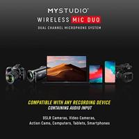 Easypix MyStudio® Wireless Mic Duo Studiomicrofoon Dasspeld Zendmethode:Kabelgebonden, Radiografisch Incl. windkap, Incl. microfoonstatief USB-C Kabelgebonden, - thumbnail