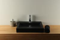 Terrazzo Wastafel zwart 50 cm TZS 038S - thumbnail