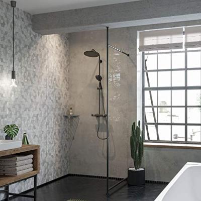 Hansgrohe Croma select Select Regendoucheset - thermostaat - glijstang 28cm - brushed black chrome 26890340 - thumbnail