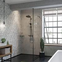 Doucheset Croma Select S 280 HansGrohe met Thermostaat 1 Jet en Raindance Handdouche Geborsteld Zwart Chroom - thumbnail