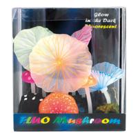 Superfish Fluo Mushroom: LED-Verlicht Aquarium Ornament met Energiezuinig Blauw Licht en Levendig Fluorescerend Effect - thumbnail
