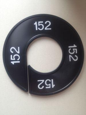 Maatring 9cm zwart/wit 152