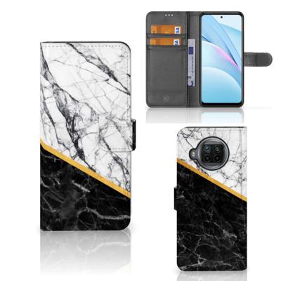 Xiaomi Mi 10T Lite | Bookcase | Marmer Wit Zwart - Origineel Cadeau Man