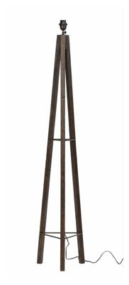 MUST Living Vloerlamp 'Porto Cristo' Teakhout, kleur Zwart (excl. kap)