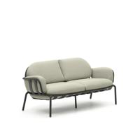Kave Home 2-zits Tuinbank 'Joncols' kleur Beige/Antraciet - thumbnail
