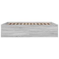 Bedframe bewerkt hout grijs sonoma eikenkleurig 160x200 cm - thumbnail