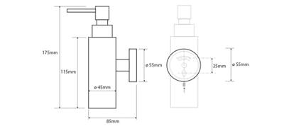 Zeepdispenser Sapho X-Round Hangend 150 ML Chroom Sapho