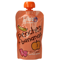 Peaches & bananas 4 maand knijpzak bio 120 Gram - thumbnail