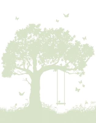 Noordwand Kids Walls Fotobehang silhouet van een boom met schommel - 45879