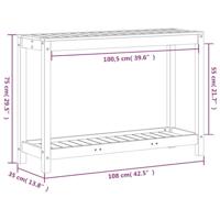 Oppottafel met schap 108x35x75 cm gempregneerd grenenhout - thumbnail