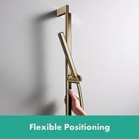 Hansgrohe Unica glijstang S Puro 65 cm met easy slide schuifstuk en Isiflex doucheslang 160 cm, Brushed Bronze - thumbnail