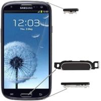 Huis van de sleutel / uit-toets + Volume toonsoort voor Galaxy SIII / i9300 (zwart) - thumbnail