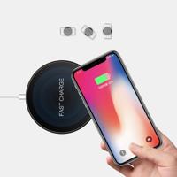 D10 ronde vorm intelligente Qi standaard draadloze oplader ondersteuning snel opladen voor iPhone Galaxy Huawei Xiaomi LG HTC en andere QI stand - thumbnail