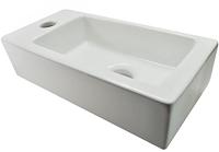 Wiesbaden Fontein Mini-Rhea Kraan Links 36x18x9 cm Glans Wit - thumbnail