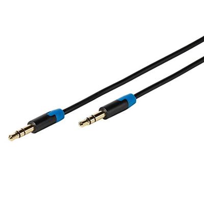 Vivanco 41903 Jackplug Audio Aansluitkabel [1x Jackplug male 3,5 mm - 1x Jackplug male 3,5 mm] 0.60 m Zwart Vergulde steekcontacten
