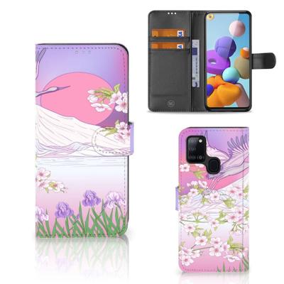 Samsung Galaxy A21s | Telefoonhoesje | Met pasjeshouder | Bird Flying