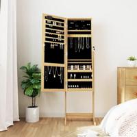 VidaXL Sieradenkast met spiegel en led-verlichting vrijstaand - thumbnail