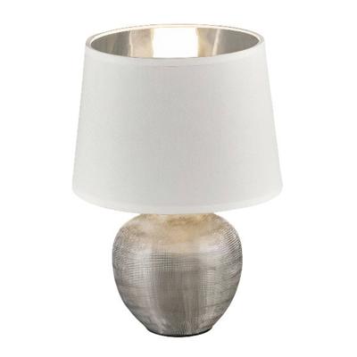 Trio TafellampLuxor 26cm zilver met wit - R50621089