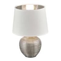 Trio TafellampLuxor 26cm zilver met wit - R50621089 - thumbnail