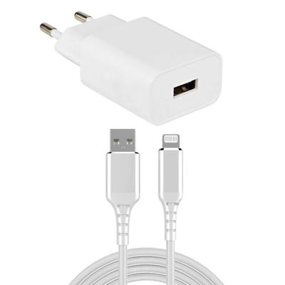 USB A oplader + lightning kabel USB A oplader + lightning kabel