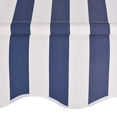 VidaXL Luifel handmatig uittrekbaar 200 cm blauw en witte strepen