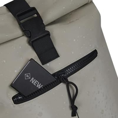 New Rebels Droplets New York Rolltop Rugzak 21L Beige Waterafstotend Laptop 15.6"