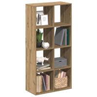 Kamerscherm / boekenkast 69,5x29x137,5 cm hout artisanaal eiken - thumbnail