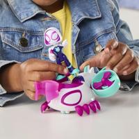Spook-Spider Helikoptervoertuig met 7,5 cm figuurtje en accessoire, speelgoed voor kinderen vanaf 3 jaar, Spidey en zijn buitengewone vrienden - thumbnail