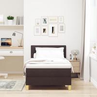 Boxspringbed met Matras Donkerbruin 80x200 cm Stof - thumbnail