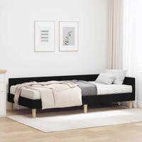 Hoekbedframe met Matras Anders met hoofdeinde 2 pcs Groen Stof - thumbnail
