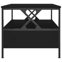 Salontafel 100x51x45 cm bewerkt hout zwart - thumbnail