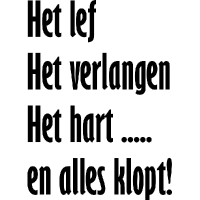 Het Lef - Muursticker Het Lef - Muursticker