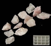 Rozenkwarts punten A in showdoos 12x - 3-4 cm - 40 g (12 stuks) - S - thumbnail