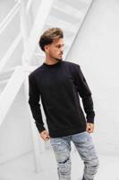 Cruyff Non Denim Sweater Heren Zwart - Maat XXL - Kleur: Zwart | Soccerfanshop - thumbnail