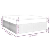 Boxspring met matras stof taupe 180x200 cm - thumbnail