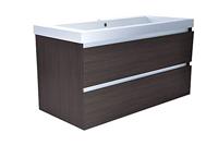 Wiesbaden Vision kunstmarmer wastafel 1 kraangat 100x46 wit - thumbnail