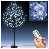 Kerst bloesemboom 180cm met 220 LED's blauwe verlichting voor binnen en buiten - thumbnail