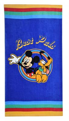 Disney strandlaken Mickey & Pluto junior 70 x 140 cm katoen blauw
