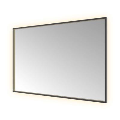 Spiegel Hotbath &MORE 80x120 cm LED-Verlichting Spiegelverwarming Rechthoek Geborsteld Zwart PVD