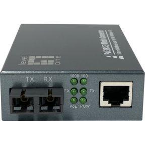 LevelOne GVT-2013 RJ45 naar SC Gigabit Media Converter PoE PSE, Multimode Glasvezel, 0,5 km