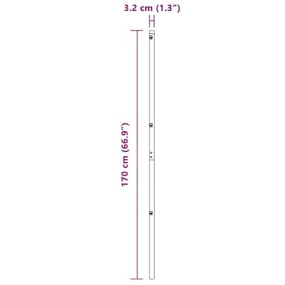 VidaXL Afrasteringspaal 7 pcs grijs staal VidaXL Afrasteringspaal 7 pcs grijs staal