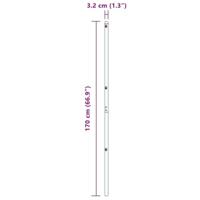 VidaXL Afrasteringspaal 7 pcs zilver staal - thumbnail